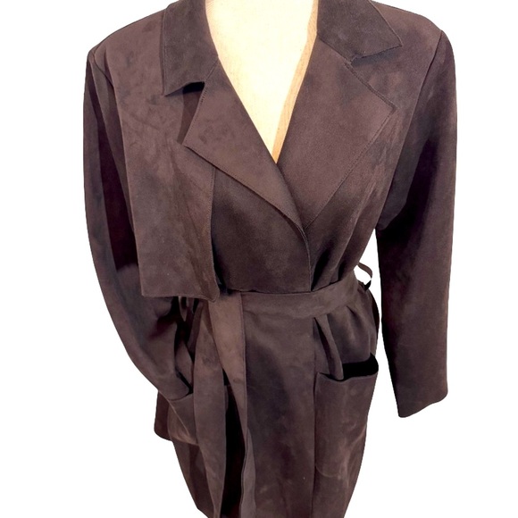 Ruby Rd. Dark Brown Trench Coat woman’s sz M - Picture 5 of 13